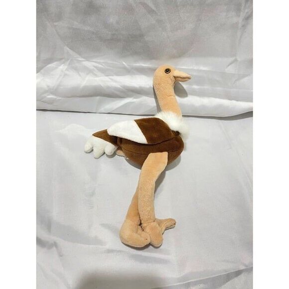1997 Ty Beanie Baby STRETCH the Ostrich Bird Plush Toy 10 X 5.5 Inch - Picture 3 of 10